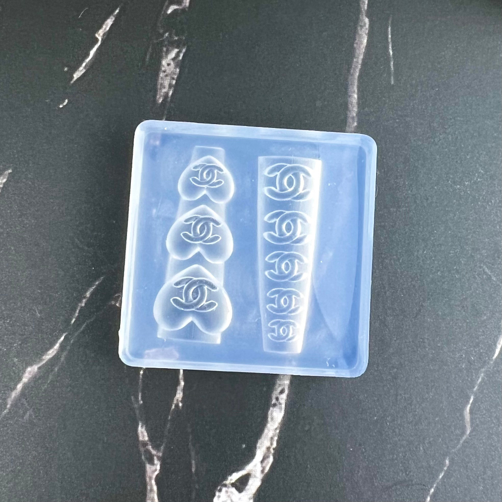 Khuôn silicon làm phụ kiện trang trí móng họa tiết chữ số 3D độc đáo