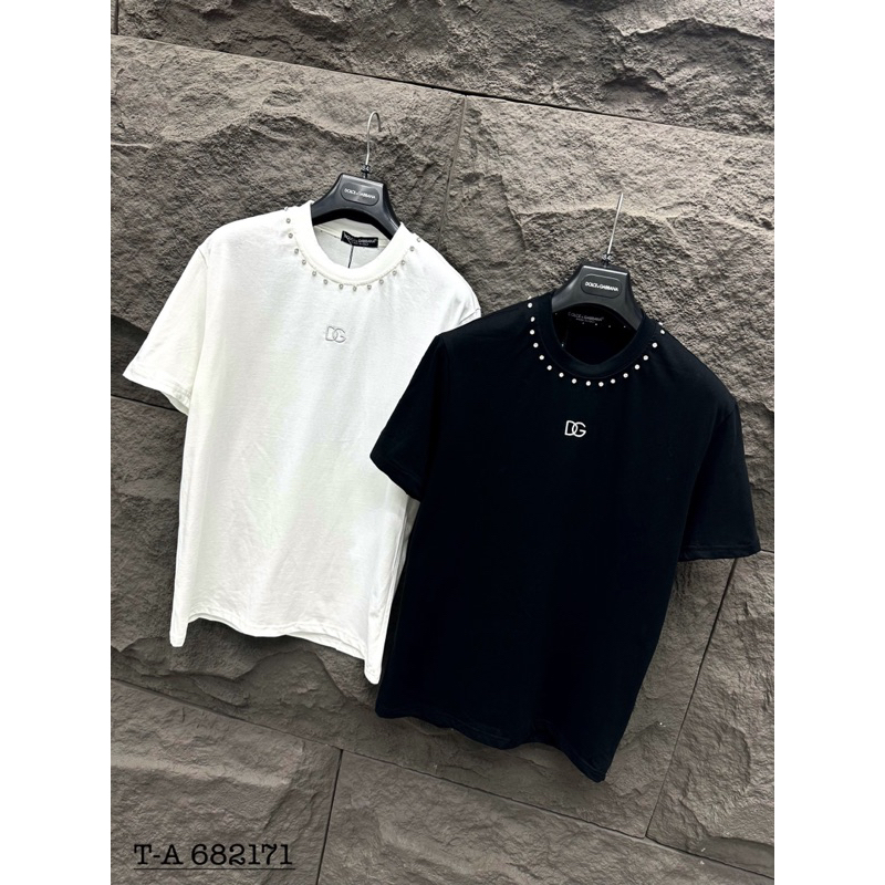 áo phông cổ tròn đính đá chất đẹp thời trang