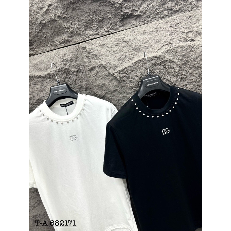 áo phông cổ tròn đính đá chất đẹp thời trang