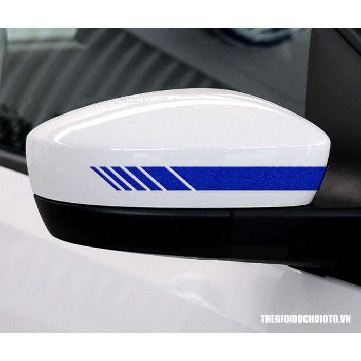 Set 2 miếng tem dán phản quang trang trí gương 5D thường chiếu hậu xe oto by Chất