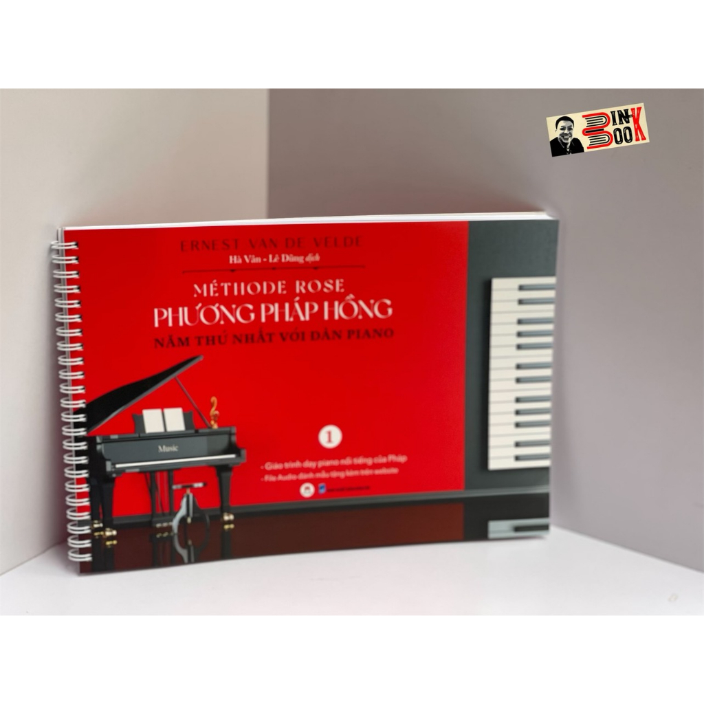 Sách - Méthode Rose – Phương Pháp Hồng Năm Thứ Nhất Với Đàn Piano – Ernest Van de Velde – Huy Hoàng Bookstore