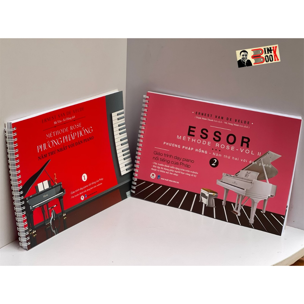 Sách - (Trọn bộ 2 cuốn) Méthode Rose – Phương Pháp Hồng Với Đàn Piano – Ernest Van de Velde – Huy Hoàng Bookstore