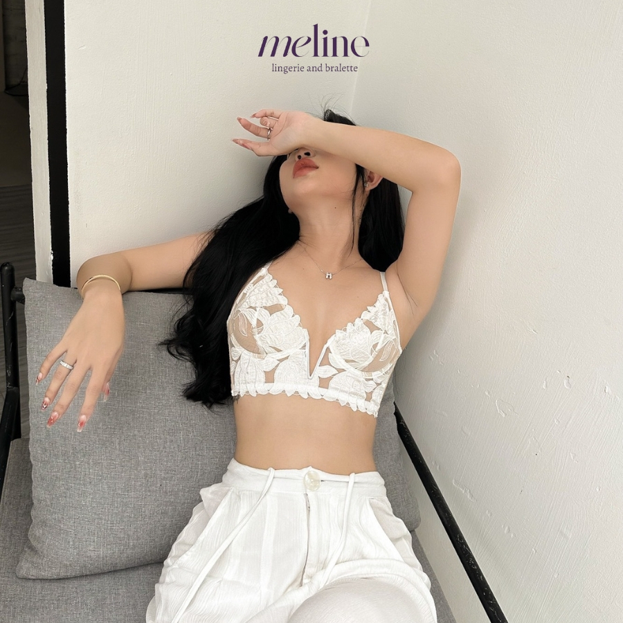 Bộ Đồ Lót Nội Y Corset Cao Cấp Ren Có Gọng, Không Mút Co Giãn Layla Set Màu Đen Meline gợi cảm | BigBuy360 - bigbuy360.vn