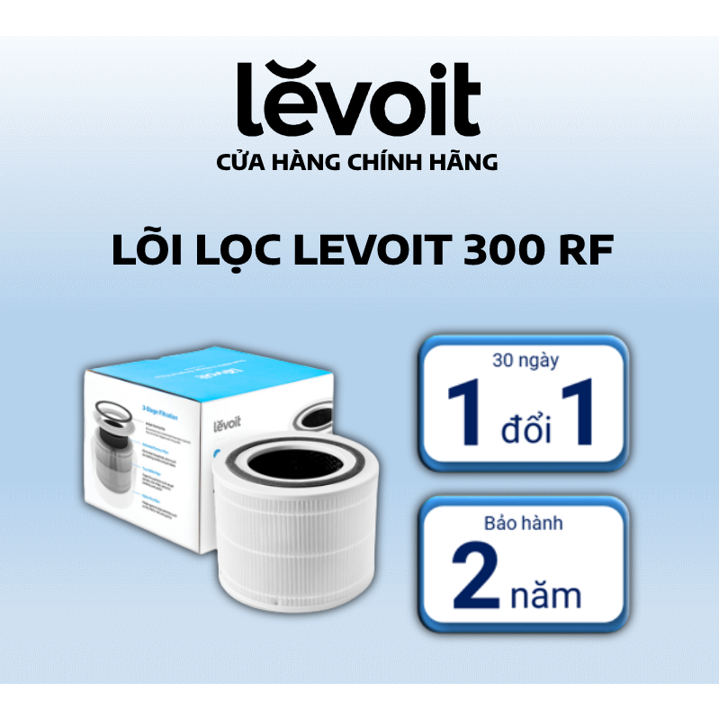 Lõi Lọc Diệt Khuẩn Tiêu Chuẩn Cho Máy Lọc Không Khí Levoit Core 300 RF | Bộ Lọc HEPA 3 Lớp |Hàng Chính Hãng