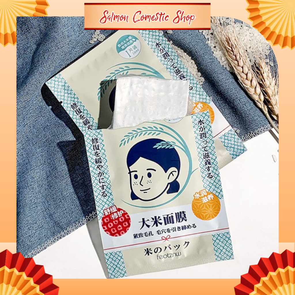 Mặt Nạ Cám Gạo Keana Nhật Bản Feotznw Rice Mask Cấp Nước, Dưỡng Da Trắng Sáng Mịn Màng - Chính Hãng 100% ( Salmon Shop )