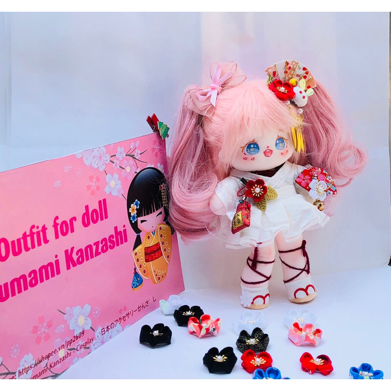 Vớ geta cho búp bê  20cm 25cm outfit