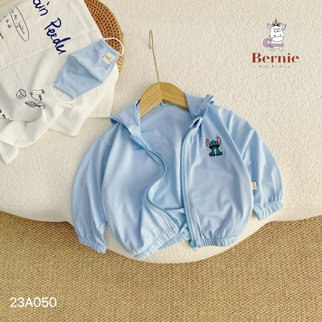 Áo chống nắng hoạt hình kèm khẩu trang Bernie cho bé