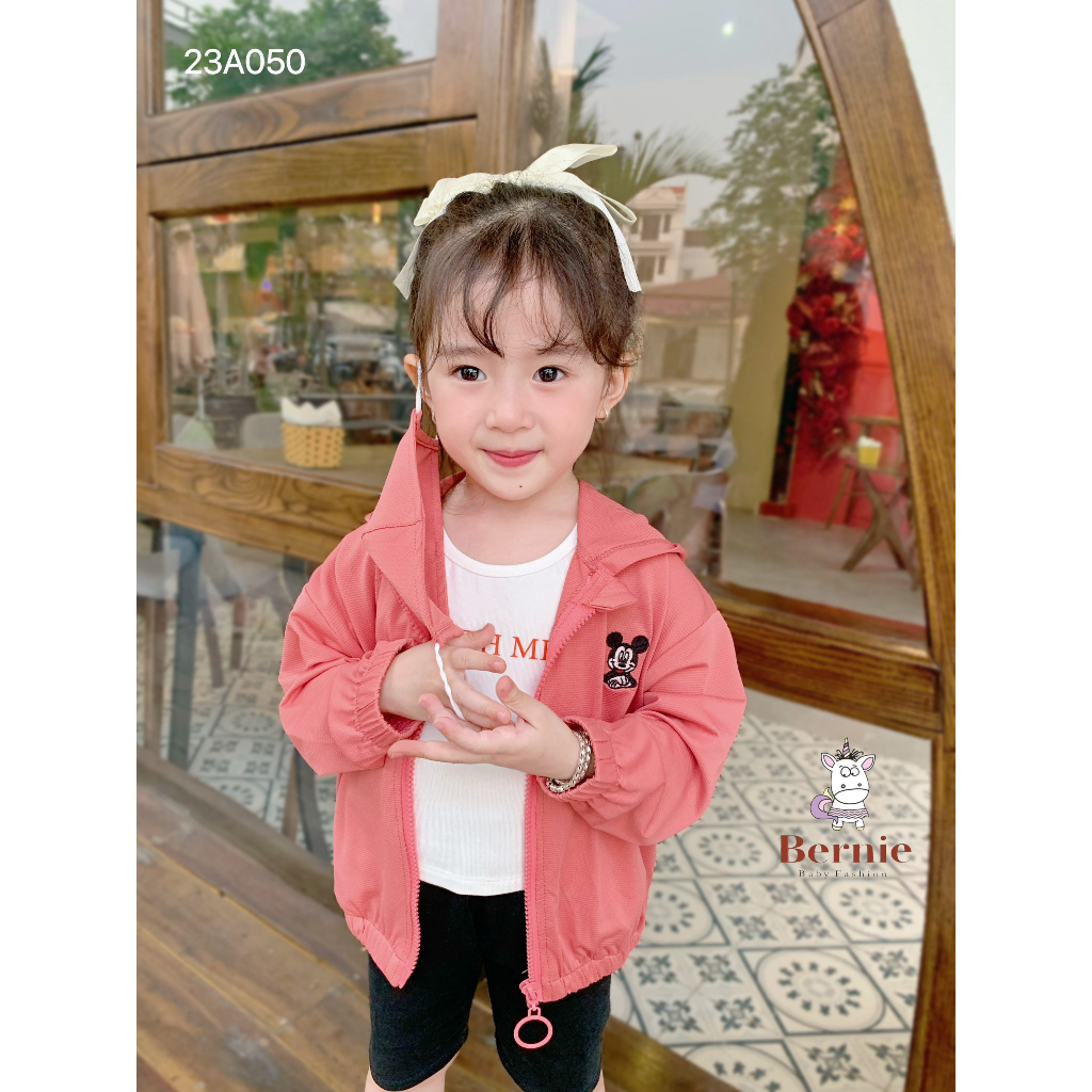 Áo chống nắng hoạt hình kèm khẩu trang Bernie cho bé