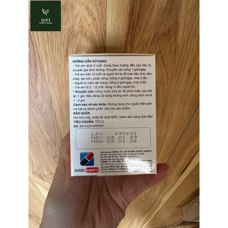 Men vi sinh Lactsanfo giảm ngay chướng bụng, đầy hơi, tiêu chảy tức thì, giảm táo bón, giúp ăn ngon
