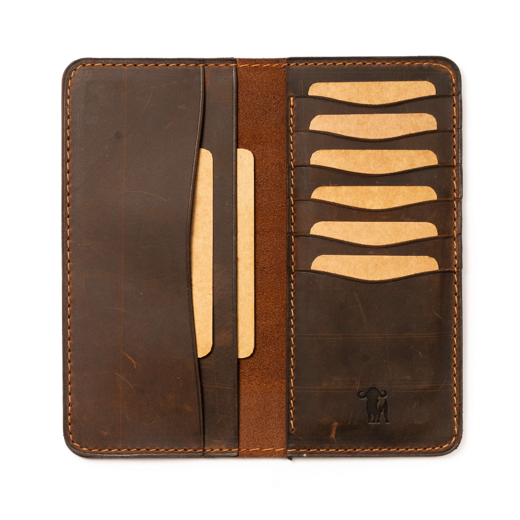 Ví Handmade Da Bò Thật DÀI MINI- January Classic- Bảo Hành 10 Năm- Đổi Trả Miễn Phí