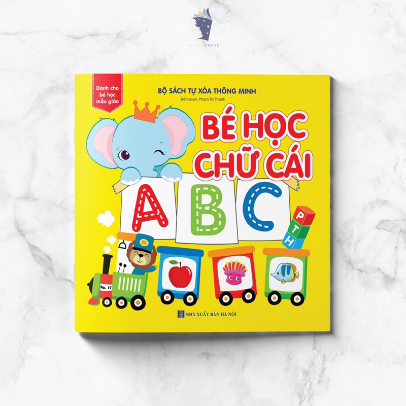 Sách - Bộ 4 cuốn sách Tự xoá cho bé Tập viết - Học Chữ cái và Số - Hình khối và màu sắc