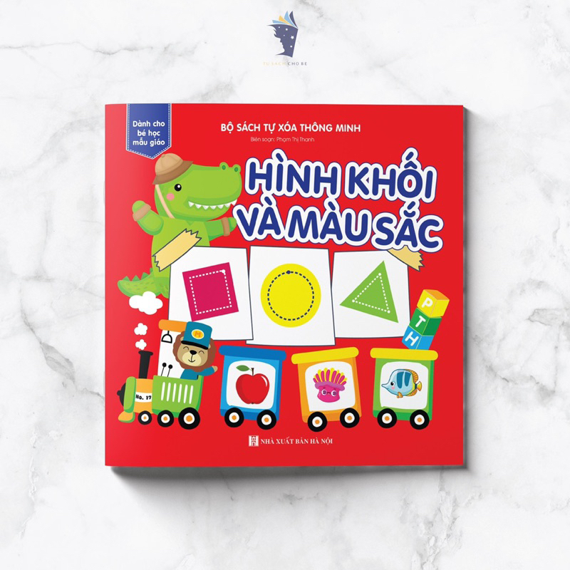 Sách - Bộ 4 cuốn sách Tự xoá cho bé Tập viết - Học Chữ cái và Số - Hình khối và màu sắc