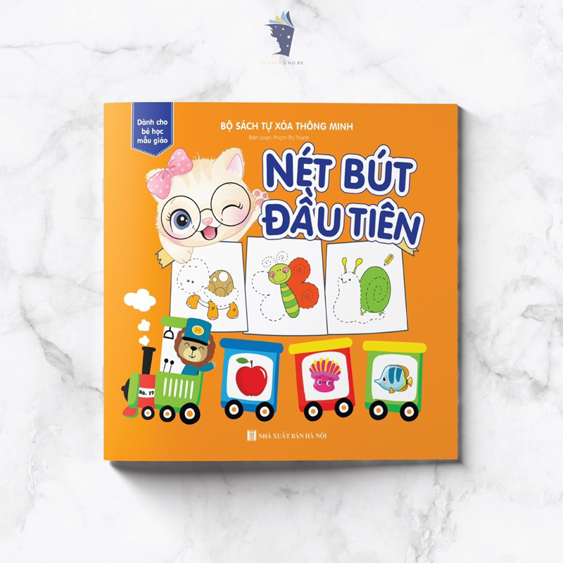 Sách - Bộ 4 cuốn sách Tự xoá cho bé Tập viết - Học Chữ cái và Số - Hình khối và màu sắc