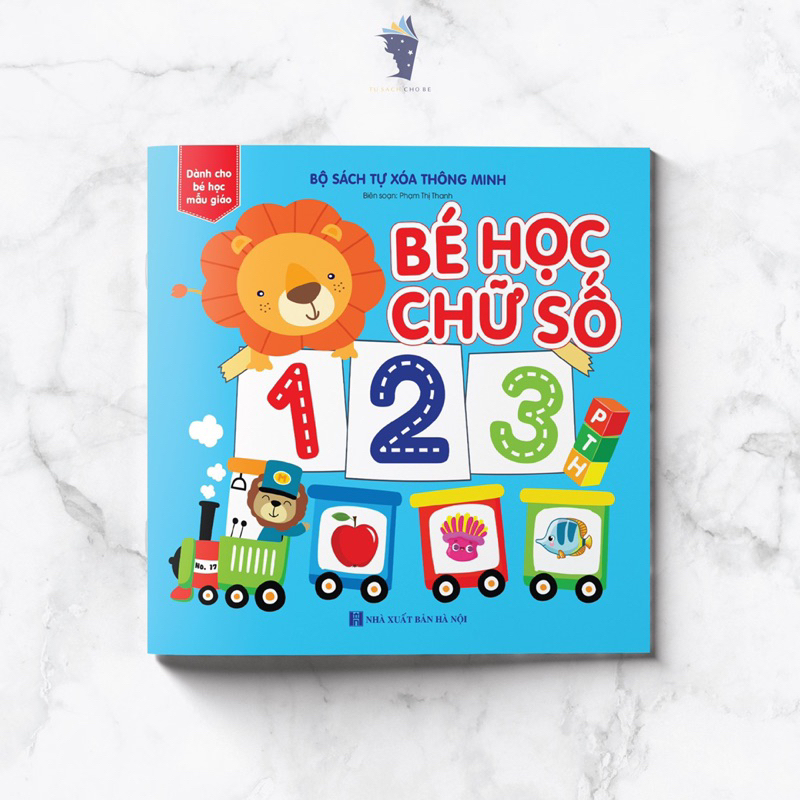 Sách - Bộ 4 cuốn sách Tự xoá cho bé Tập viết - Học Chữ cái và Số - Hình khối và màu sắc