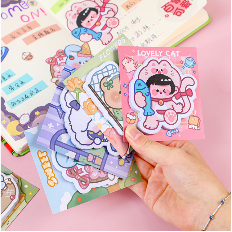 Sticker dán sách vở điện thoại set 30 tấm nhiều hình sắc màu cực dễ thương - Hình dán washi tape con vật siêu cute