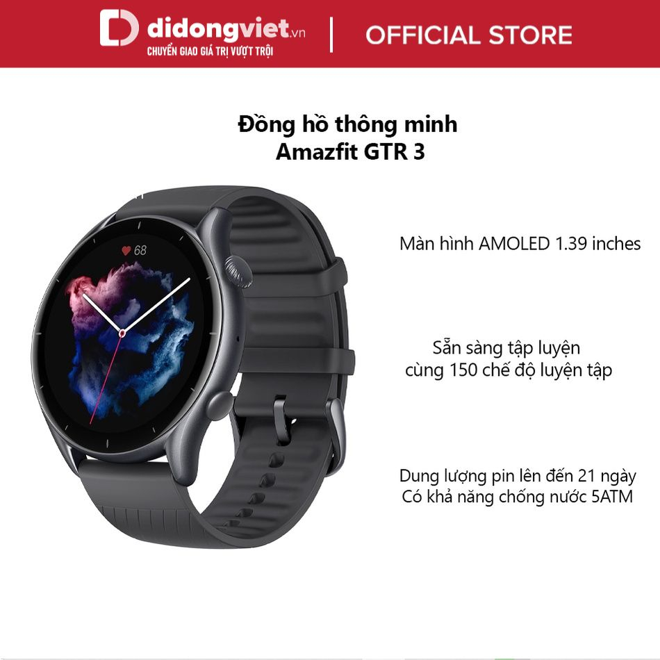 Đồng hồ thông minh Amazfit GTR 3 46mm Chính Hãng