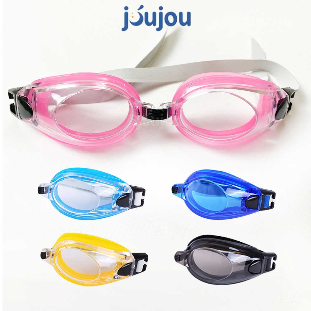Kính bơi JuJou let's play kèm 2 nút tai và 1 kẹp mũi, chất liệu nhựa và silicone không gây kích ứng da, chống nước
