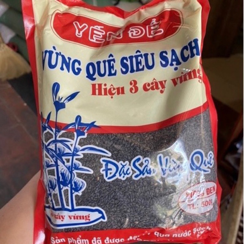 VỪNG/MÈ ĐEN SIÊU SẠCH- vừng quê siêu sạch gói 500g