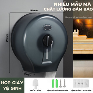 Hộp đựng giấy vệ sinh nhà tắm, Hộp giấy vệ sinh cuộn lớn, Chất liệu nhựa canvas bền đẹp - CN39