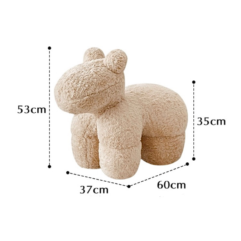 Pony Chair Len Lông Cừu, Ghế Thú Cưng Cao Cấp Decor 3 Màu