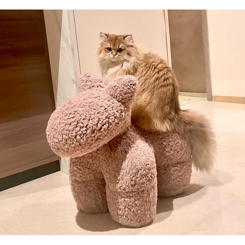 Pony Chair Len Lông Cừu, Ghế Thú Cưng Cao Cấp Decor 3 Màu