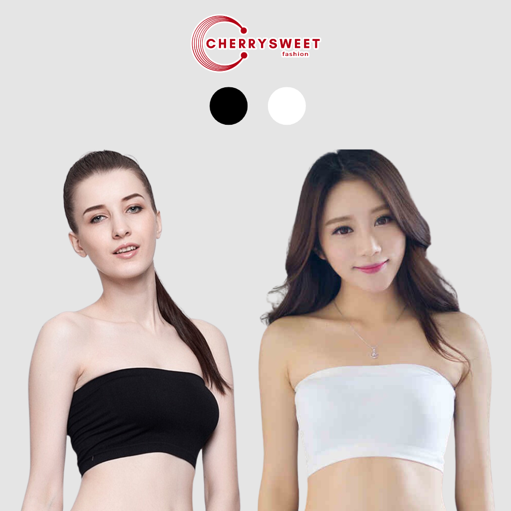Áo ống cotton không dây CHERRYSWEET bra đúc su trơn siêu mềm mịn, co giãn tốt, chống chảy xệ V051 | BigBuy360 - bigbuy360.vn
