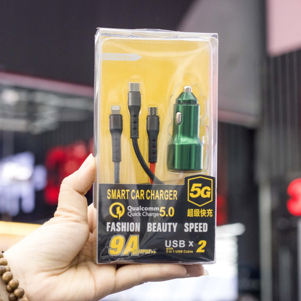 T.ẩu Sạc, Dây Sạc 3 Đầu PUGAN , Sạc Nhanh Điện Thoại Và Thiết Bị Điện Tử Trên Ô Tô Nhiều Công Suất | BigBuy360 - bigbuy360.vn