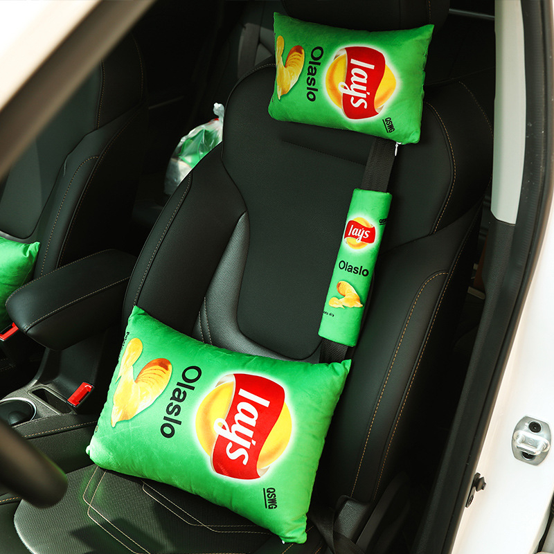 Gối Tựa Lưng Ô Tô Kiểu Dáng Bim Bim Lays Độc Đáo Cá Tính