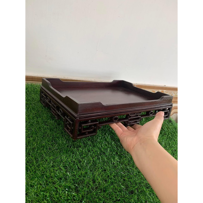 Khay Trà chữ Phúc Gỗ Gụ kt 34x23cm
