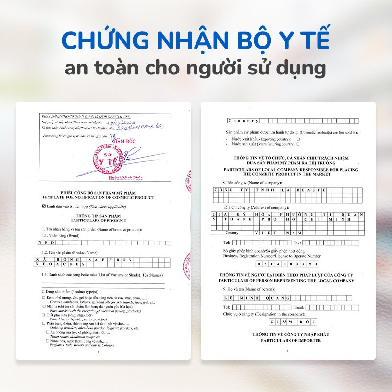 Xà Phòng Giảm Mụn Lưng & Mờ Thâm, An Toàn Và Lành Tính Chiết Xuất Từ Saffron và Lá trầu Không LA BEAUTÉ 75g