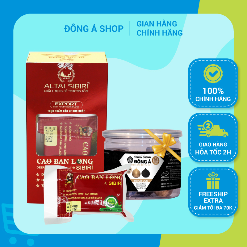 Cao Ban Long Sibiri chính hãng hộp 100g - Hỗ trợ bổ huyết, dưỡng xương, tăng cường sinh lực