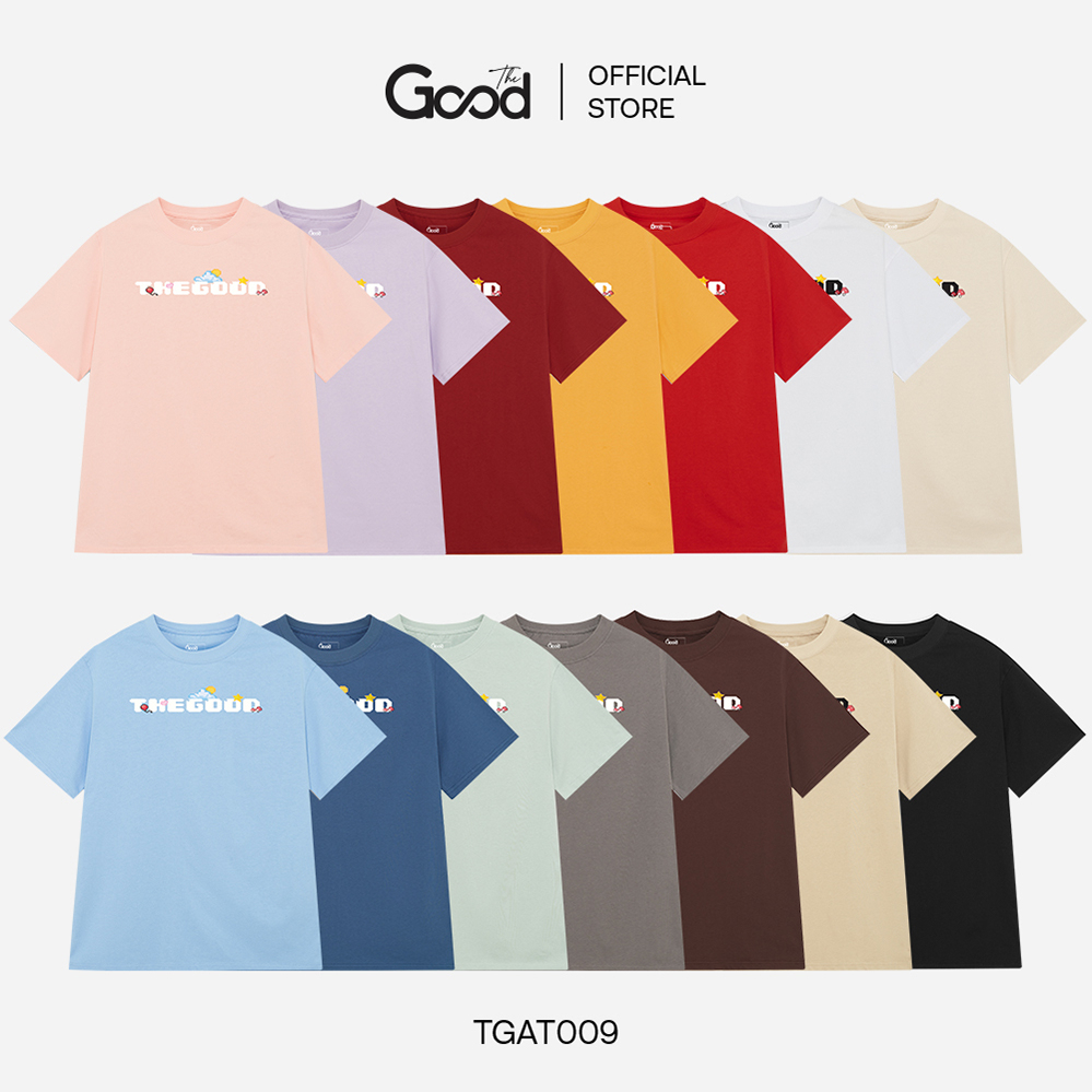Áo Thun THE GOOD "Pixel" Trơn Basic, Áo Phông, Áo Đôi Form Rộng Cố Tròn Tay Lỡ Chất Cotton Co Giãn