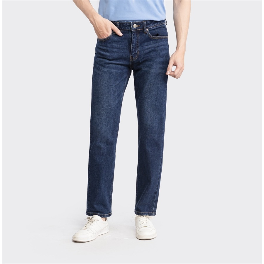 (Mẫu mới) Quần Jeans nam ARISTINO dáng Regular fit suông nhẹ, thiết kế trẻ trung, cotton đứng dáng - AJN03602