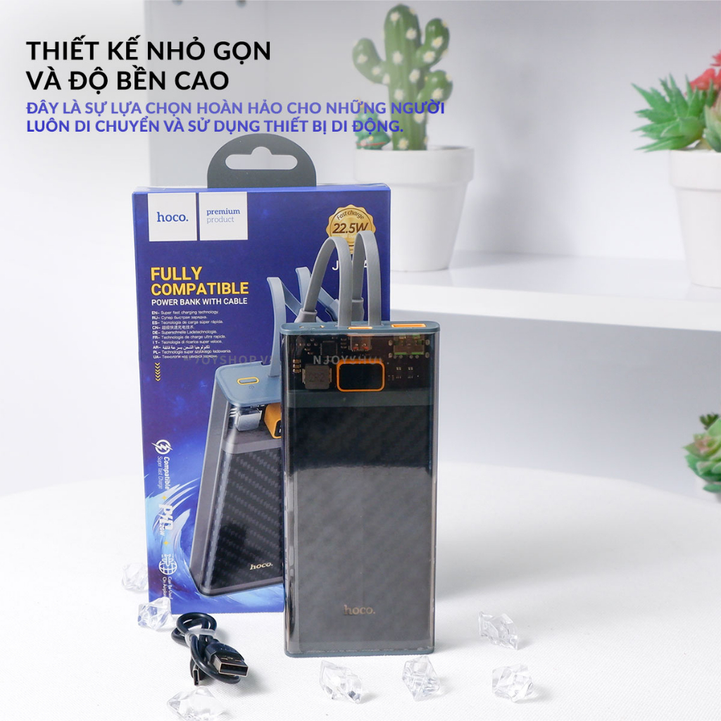 Pin dự phòng Hoco J103/J104 10000/20000mAh QC3.0 22.5W, PD TypeC 20W