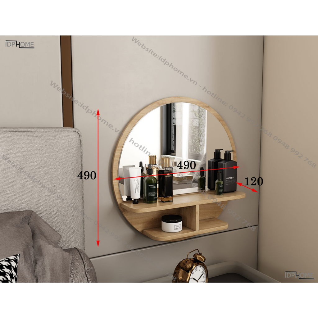 Gương treo tường, gường tròn decor SP6803