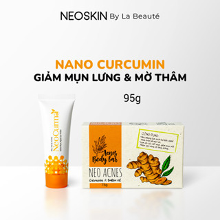 Bộ Đôi Giảm Mụn Toàn Thân Mờ Thâm, Dịu Mụn: Gel Chấm Mụn & Xà Phòng Mụn Lưng Nano Nghệ & Tràm Trà LA BEAUTÉ 95g