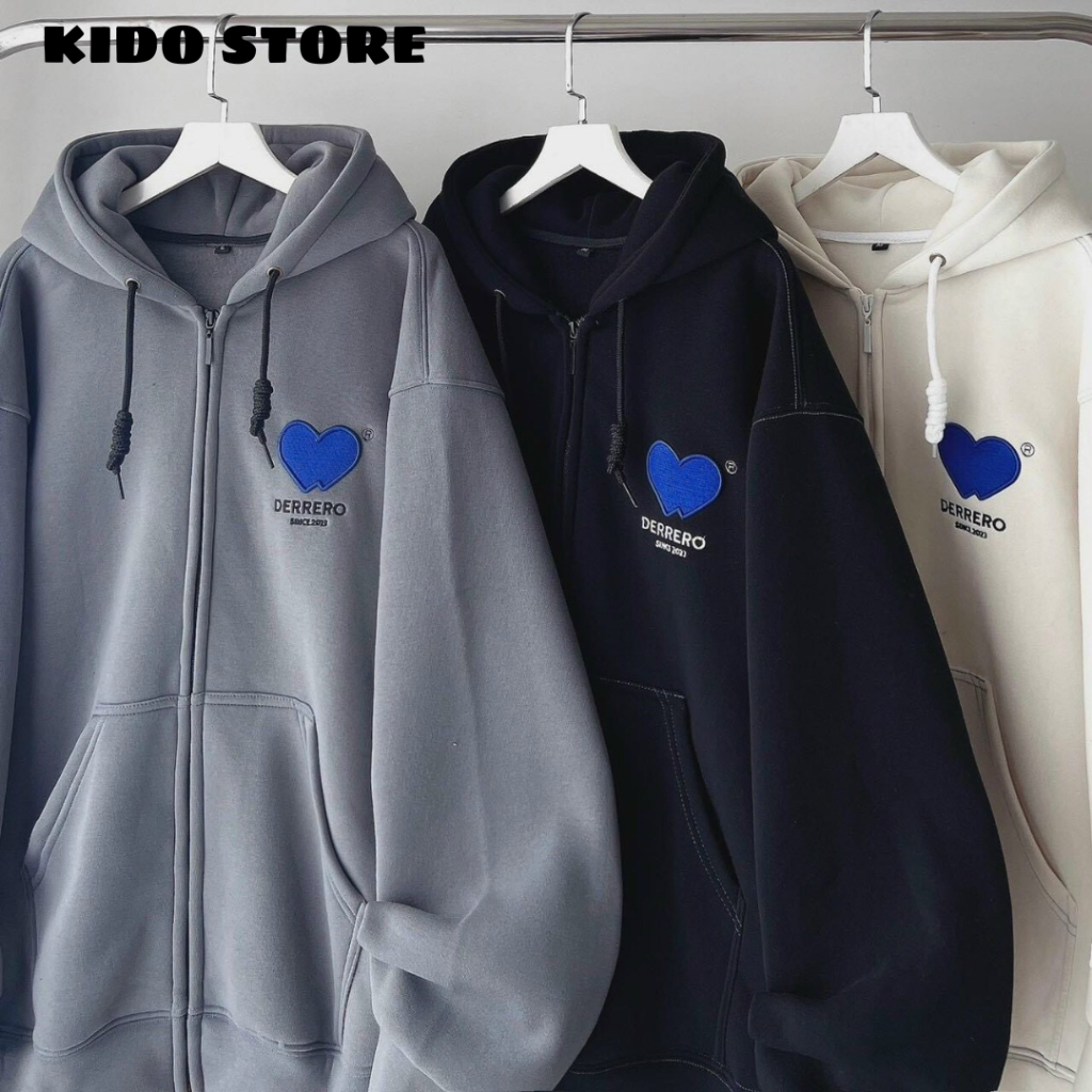 Áo khoác hoodie nỉ bông dày dặn thiết kế đơn giản đẹp chuẩn form KDJK58