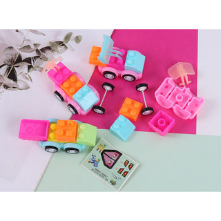 Lego xe mini cho bé, xe lắp ráp mini cho bé tập chơi