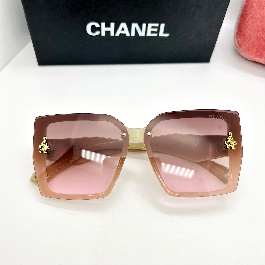 Kính Thời Trang Kính Mát Gọng Vuông Thời Trang Cho Nữ Pradaaaa fullbox