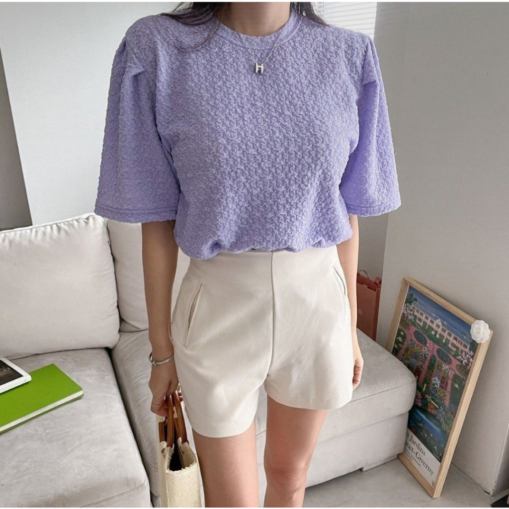 Áo kiểu tay phồng free size cho nữ phong cách Hàn Quốc (Made in Korea)