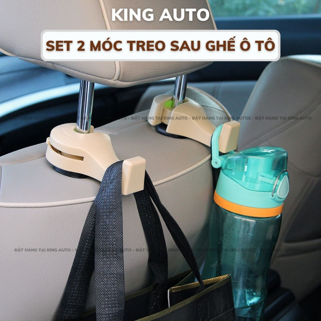 1 Cặp Móc treo đồ trên ô tô gài trước sau ghế tiện lợi thiết kế chắc chắn cao cấp