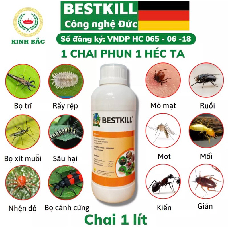 Chế Phẩm Diệt Côn Trùng BEST KILL CN Liên Bang Đức, Tiêu Diệt Rầy, Rệp, Nhện Đỏ..