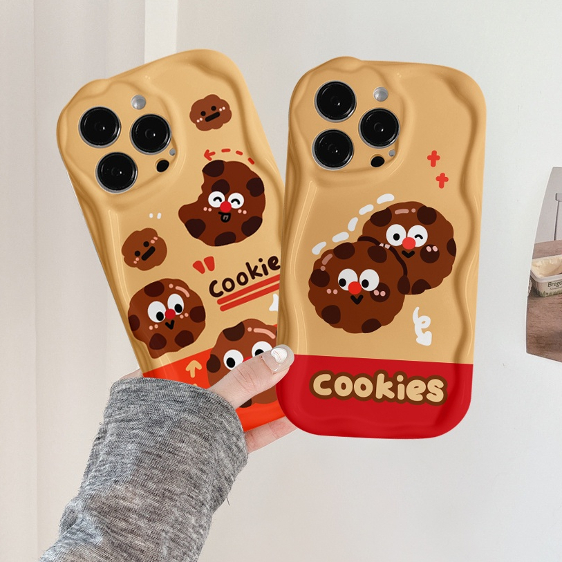Ốp lưng iphone Viền nổi cạnh sóng Bánh Cookies 6s/6splus/7/7plus/8/8plus/x/xs/11/12/13/14/pro/max/promax/plus sk32