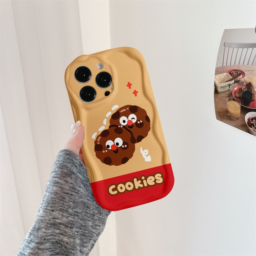 Ốp lưng iphone Viền nổi cạnh sóng Bánh Cookies 6s/6splus/7/7plus/8/8plus/x/xs/11/12/13/14/pro/max/promax/plus sk32
