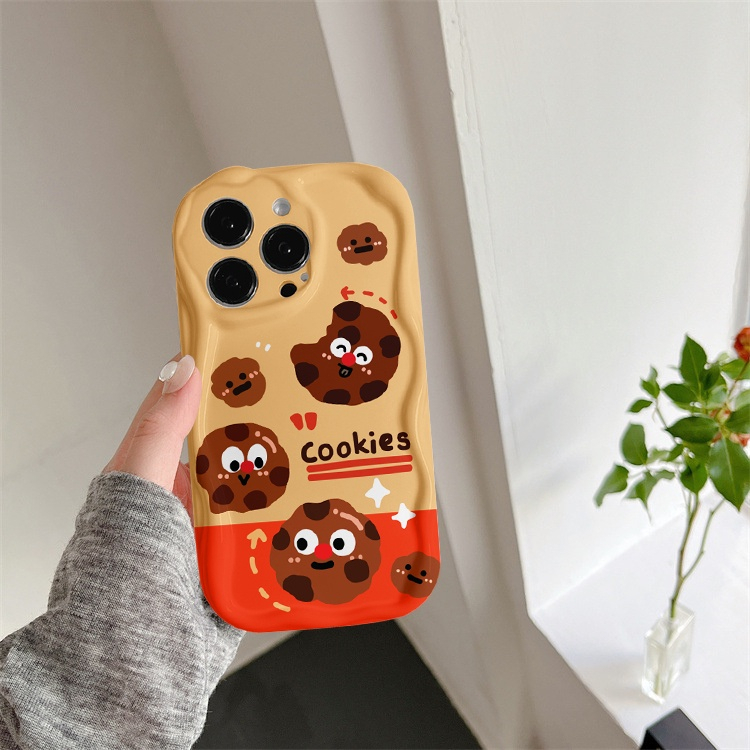 Ốp lưng iphone Viền nổi cạnh sóng Bánh Cookies 6s/6splus/7/7plus/8/8plus/x/xs/11/12/13/14/pro/max/promax/plus sk32