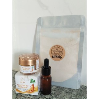 Combo kem đông y tái tạo da và serum cốt sâm kích bong