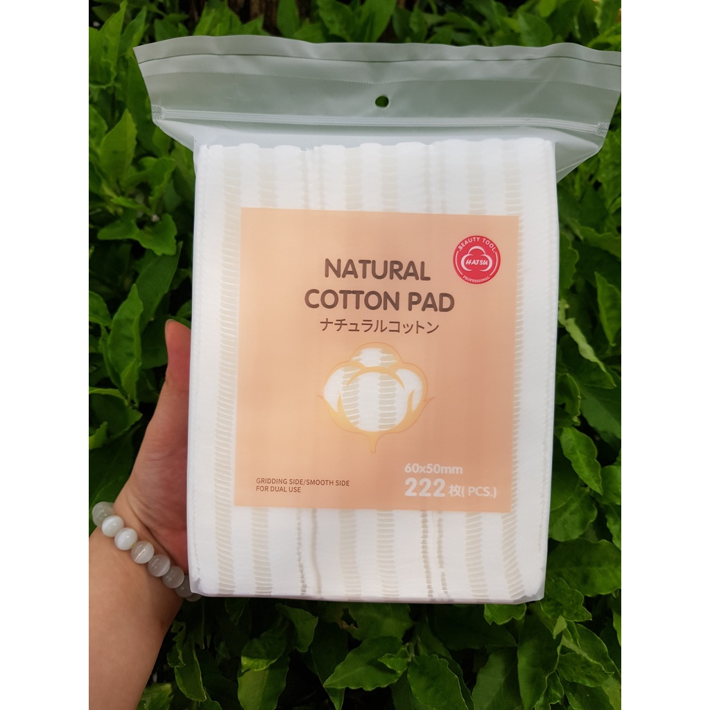 Bông tẩy trang Natural Cotton Pad 222 miếng mẫu mới siều mềm, siêu dày Thế Giới Khăn