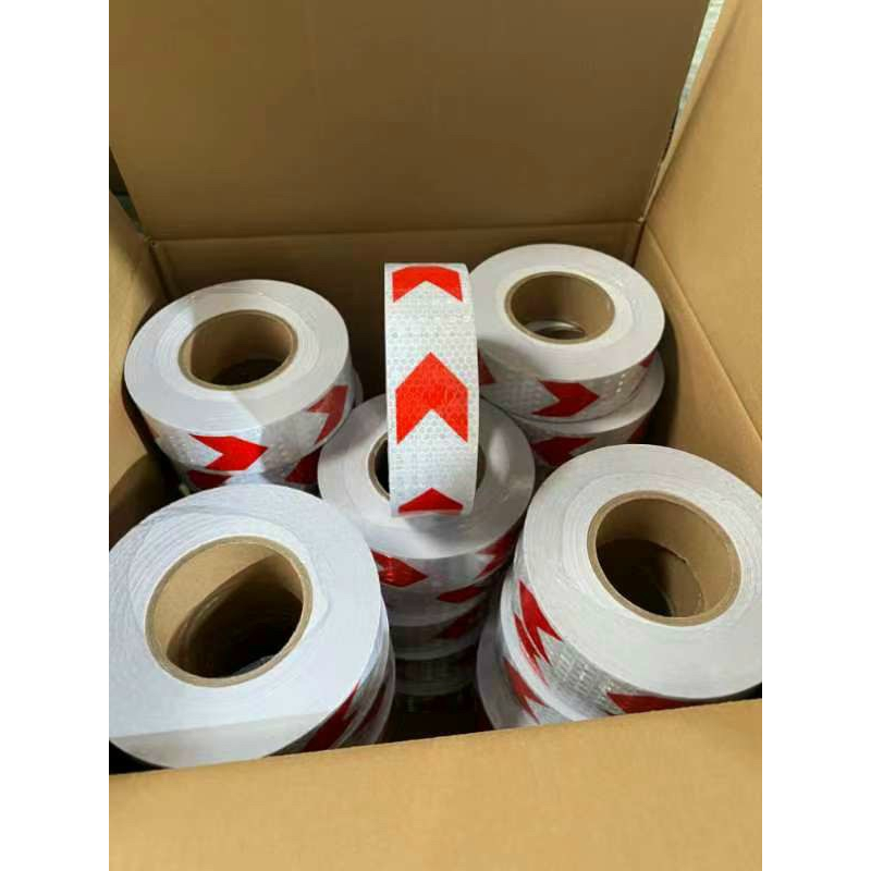 -1 Mét Băng keo phản quang - Decal Phản Quang Mũi Tên Khổ 5cm x 1 mét - keo SIÊU DÍNH - độ bền 5 Năm