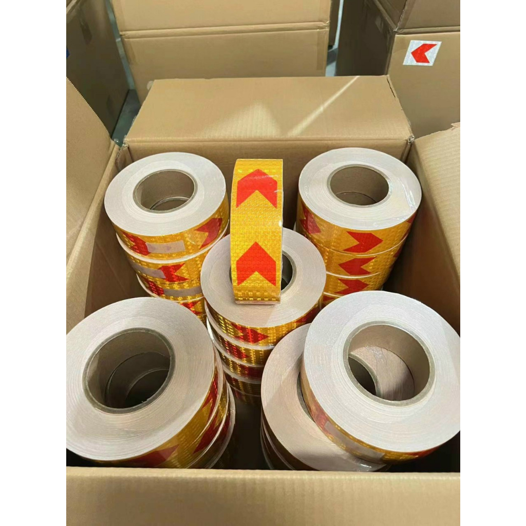 -1 Mét Băng keo phản quang - Decal Phản Quang Mũi Tên Khổ 5cm x 1 mét - keo SIÊU DÍNH - độ bền 5 Năm