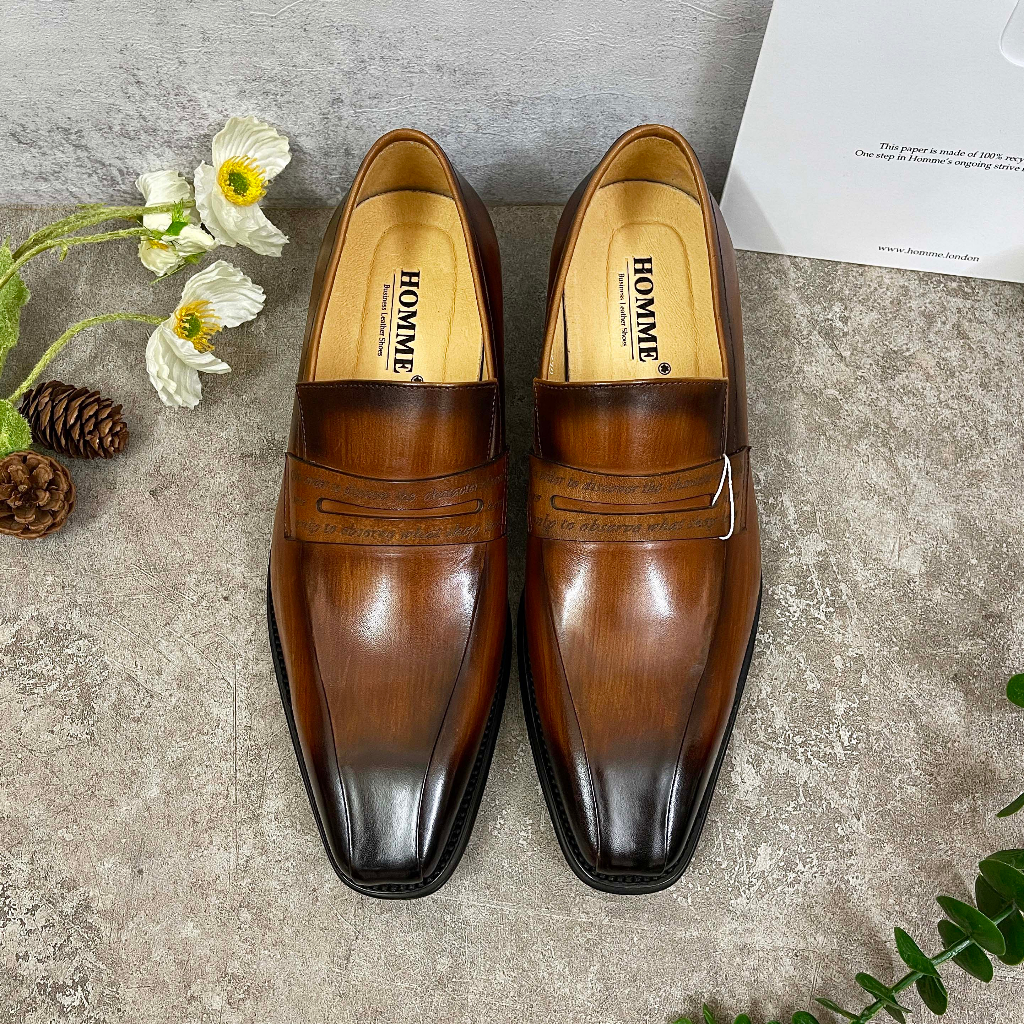 Giày lười Homme Napoli - Patina Loafer Leather Dress Shoes